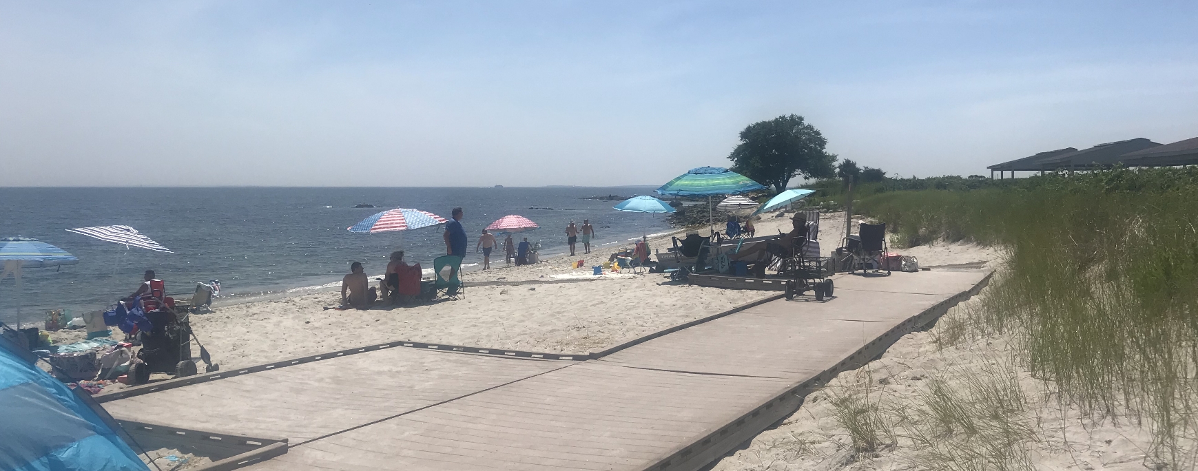 View from the boardwalk at Camp Harkness Beach